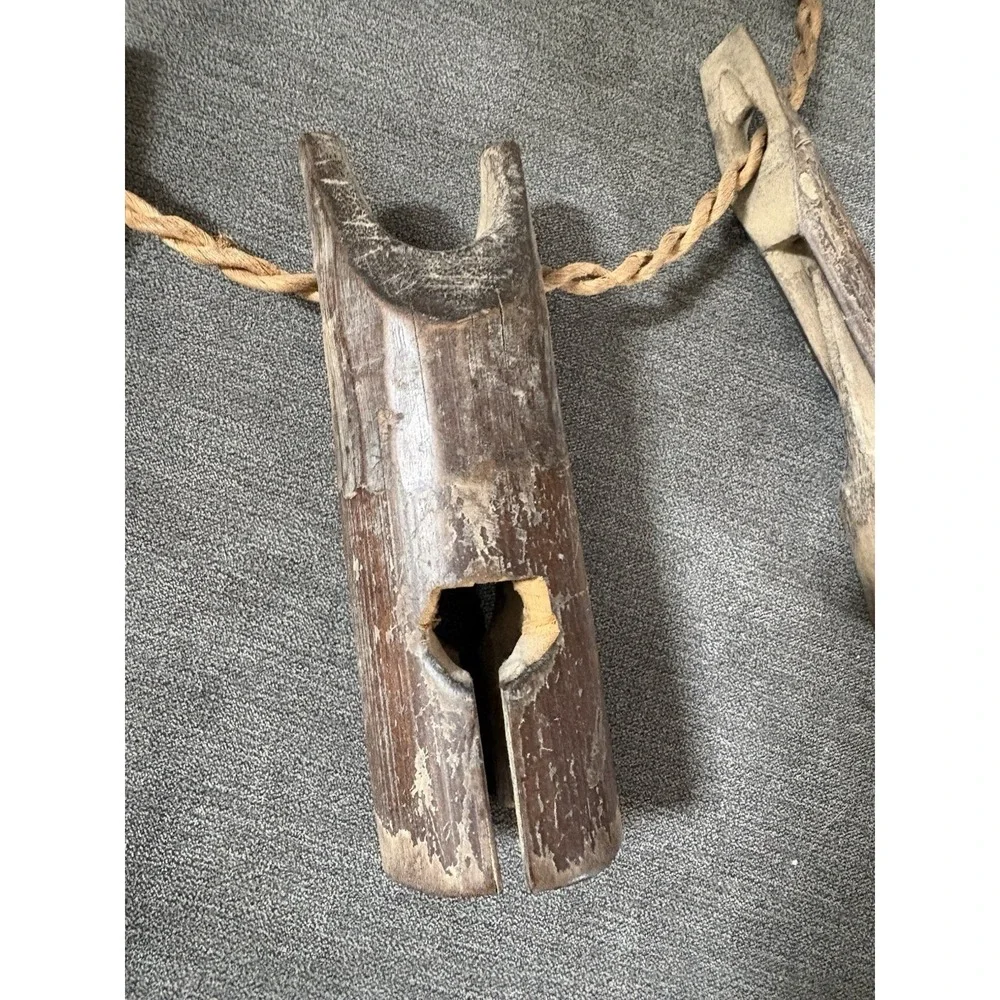 RUSTIC Old Karen Hill Tribe Bamboo Elephant‎ Bell, Primitive